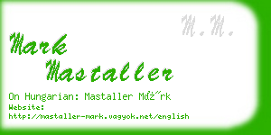 mark mastaller business card